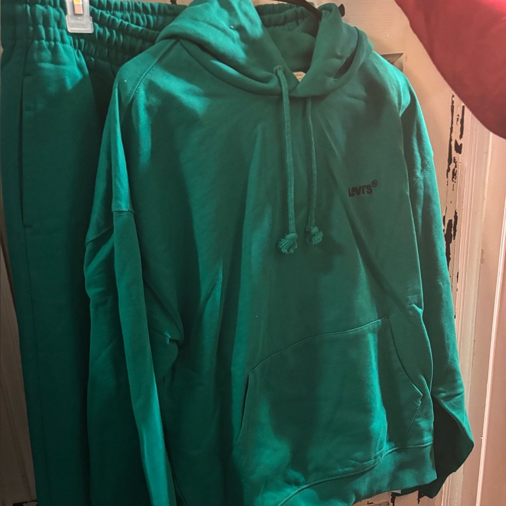 Levi's Teal Hoodie and Joggers Set